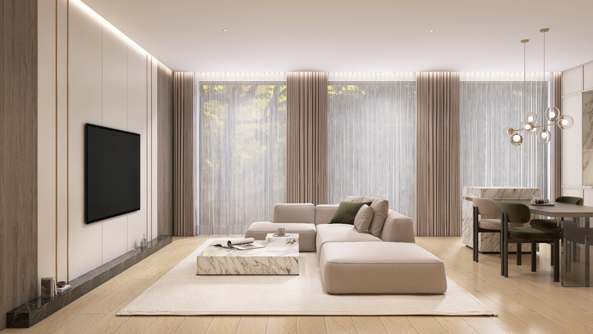 Living & dining — Proiect rezidențial București