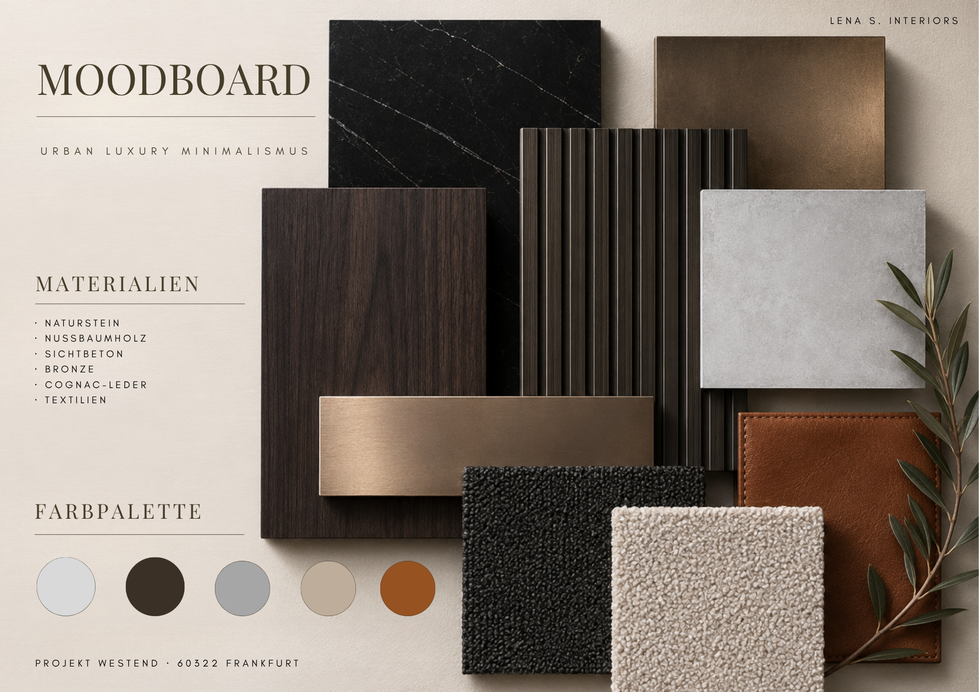Concept de materiale & culori — Locuință în Frankfurt